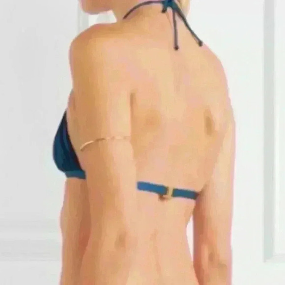 NWT- L'AGENT by Agent Provocateur Taniia Halter Swimsuit Top Sz XS -Blue - Picture 13 of 14